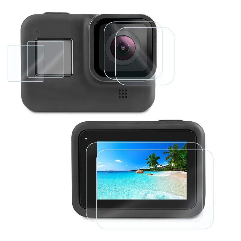 Защитная пленка из закаленного стекла для GoPro Hero 8 7 6 5 Черная защитная крышка