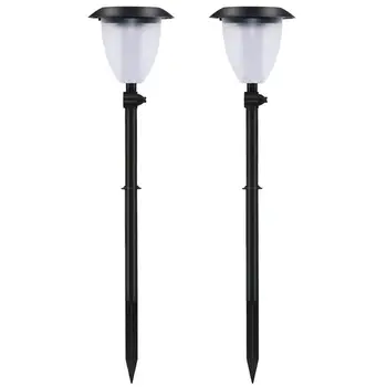

2pcs Waterproof Column Flame Lamp Solar Energy Light Control 99 LED Pluggable Outdoor Courtyard Fence Stigma Pillar Lighting