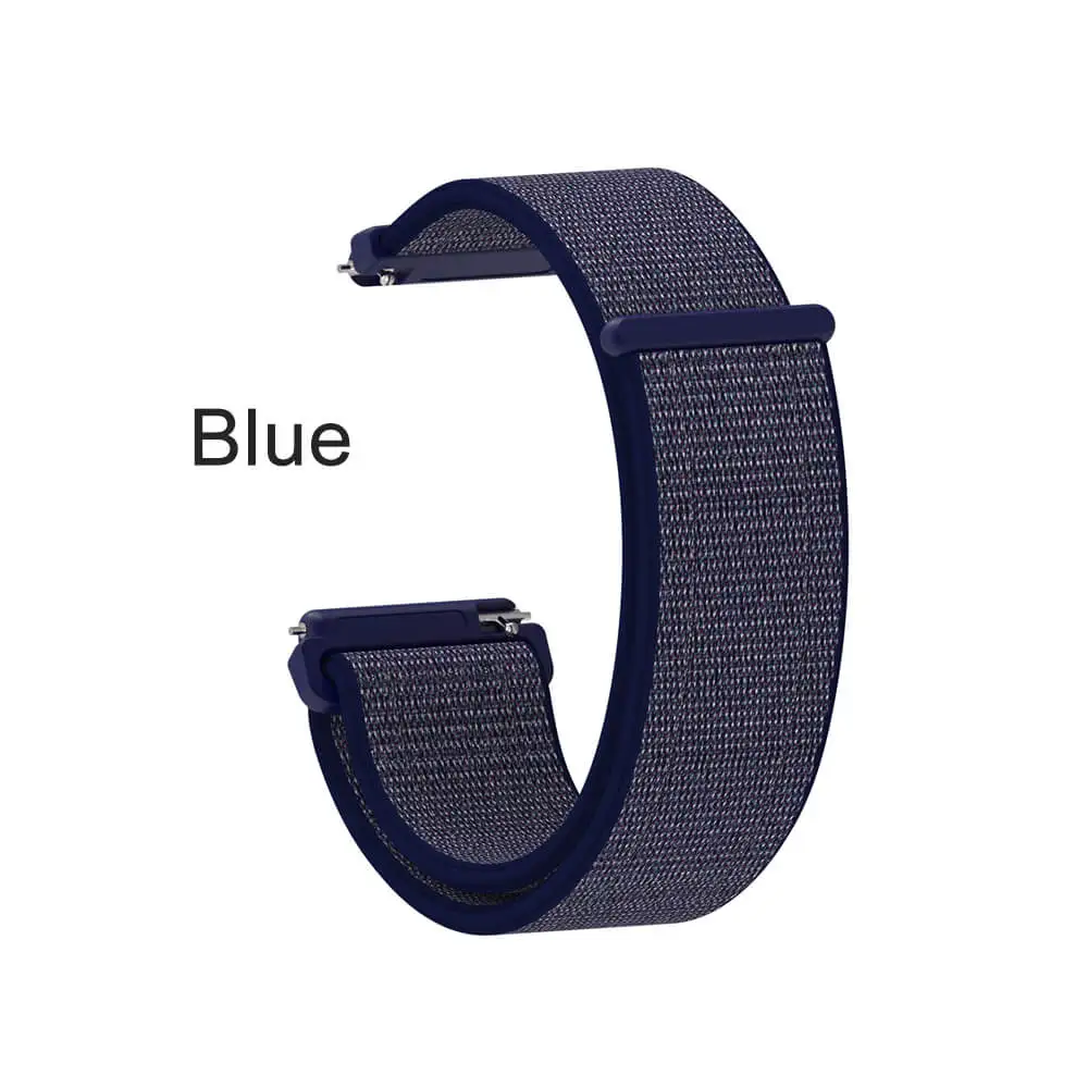 Модная сменная лямка из нейлоновой ткани для Fit bit Versa регулируемая застежка петля часы ремешок для Fit bit Versa Смарт часы - Цвет: Синий