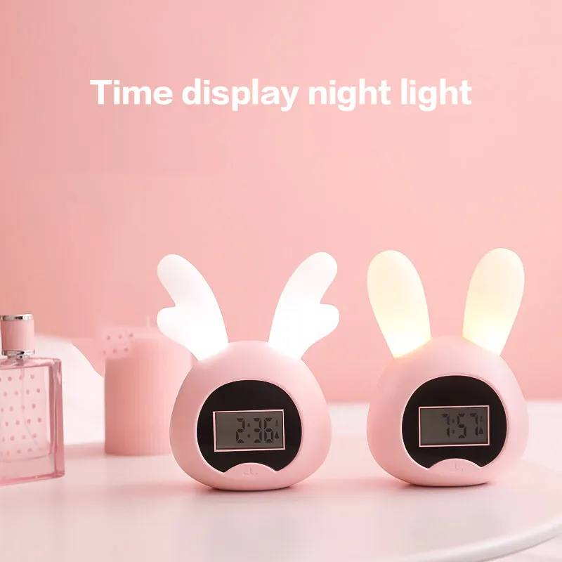 

BRELONG rabbit ear smart alarm lazy pupils dormitory charging children cartoon cute alarm