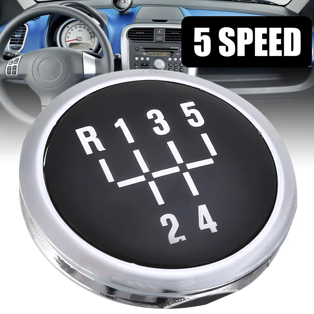 5 Speed Gear Knob Stick Badge Emblem Dedicated Replacement Auto Gear Knob Cap Top For VAUXHALL OPEL ASTRA III H CORSA D 04-10