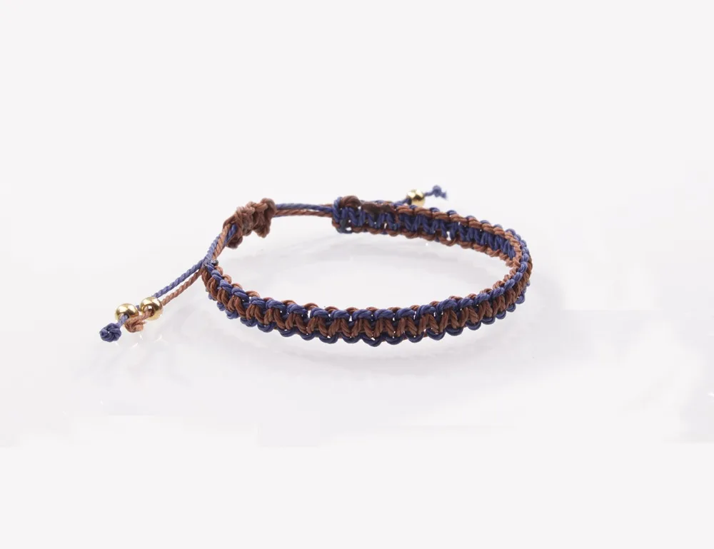 Классический Модный вощеный плетеный браслет дружбы с квадратным узлом для женщин и мужчин, водонепроницаемый браслет для серфера Pulsera Hilo
