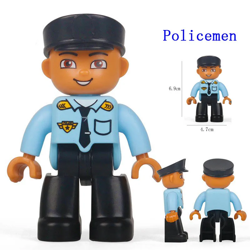 Hot Sale legoing Duplo Figures farm Action Figures Compatible Blocks With family police Building Blocks Education Toys For Baby