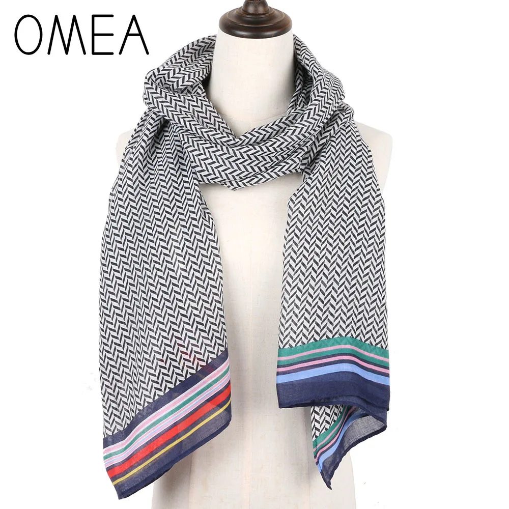 

Herringbone Pattern Silk Scarf Grey Striped Shawls and Wraps Woman Accessories 2019 Polyester Evening Dress Ponchos and Capes