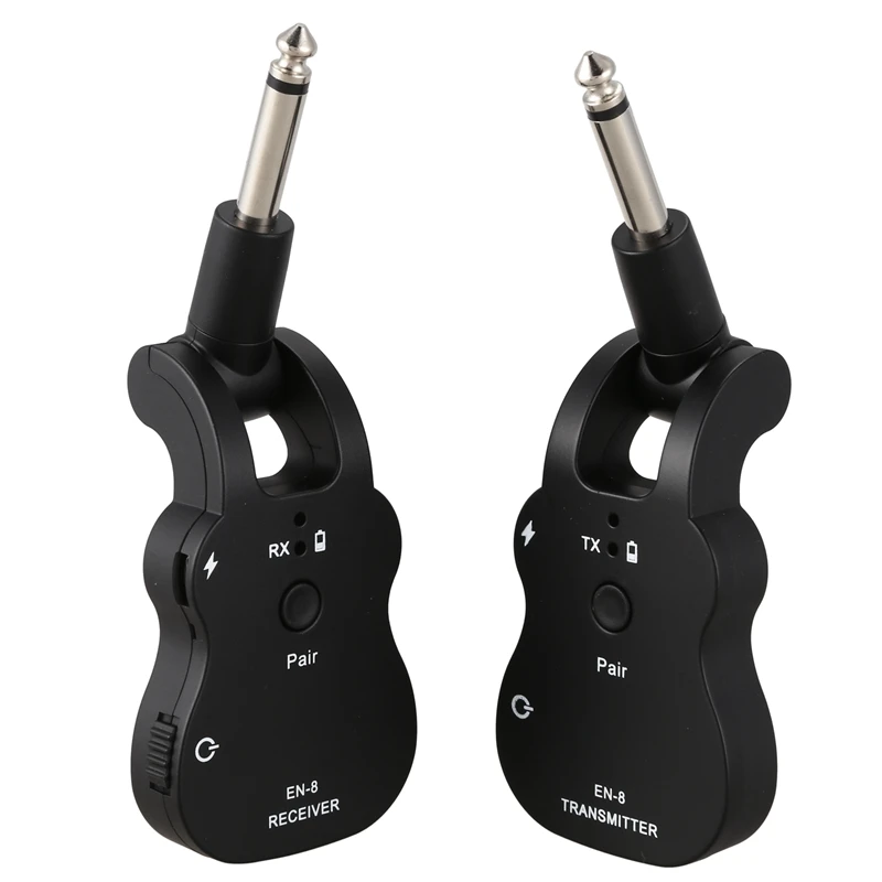 UHF беспроводной аудио передатчик приемник системы USB перезаряжаемые для электрогитары бас музыкальный инструмент