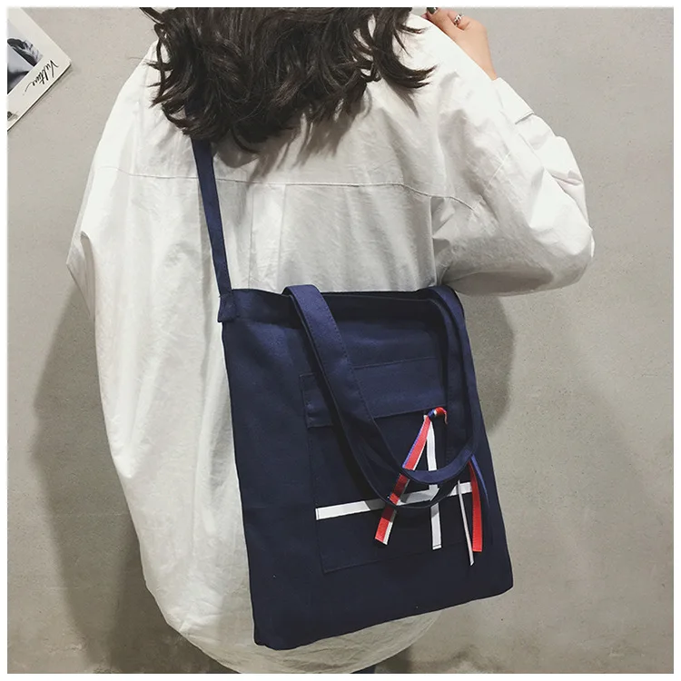 Micro for Canvas Handbag Bag Women's New Style Korean-style Versatile Over-the-shoulder Bag Students Harajuku College Style