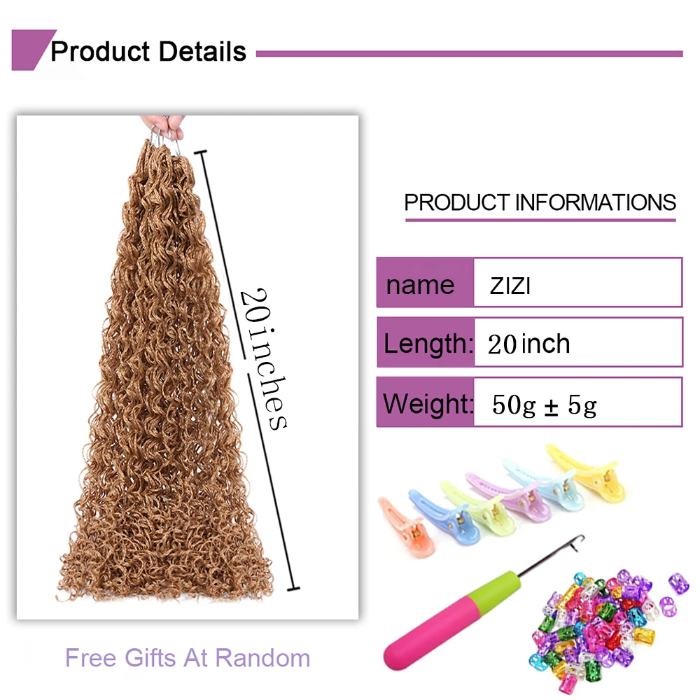 Chorliss Blonde Zizi Braids Crochet Box Braids Synthetic Hair Extensions Long Micro Box Braids Hair Bundles 50g/pack Pink Grey 5