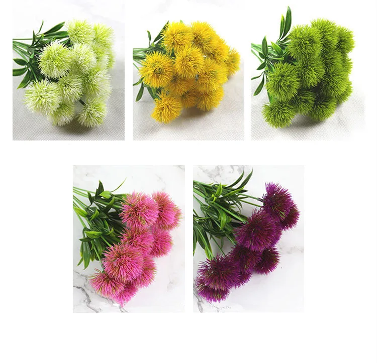 1Pcs Fake Dandelion Flowers DIY Wedding Artificial Flower Dandelion Party Christmas Decoration Festival Supplies JH145 (4)