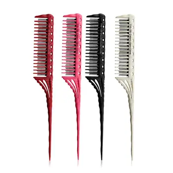 

3-row Teeth Teasing Abody Hairbrush Comb Detangling Brush Rat Tail Comb for Hairdressing Comb