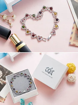 

Element Crystal Love bracelet embellished with crystals from Swarovski New European and American Heart Shaped New Lady Gift