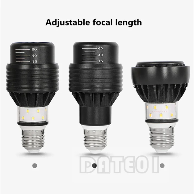 Zoom Adjustable Led Spotlight E27 Spiral Dining Room Lamp Cup Cob Spotlight Bulb Super Bright Single Light Embedded Light Source