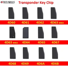 4D60 4D61 4D62 4D63 40Bit 4D63 80Bit 4D65 4D67 4D68 4D69 4D6A 4D6B Chip de Transponder Chip de Chave Do Carro Em Branco para a Ford para a Mazda