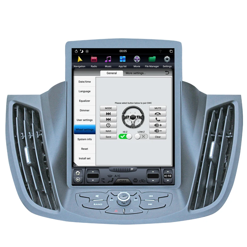 Clearance NAVITOPIA 10.4inch 4G+64GB Tesla Style Vertical Screen Android 8.1 Car DVD GPS Navigation for Ford Kuga 2013-2017 4