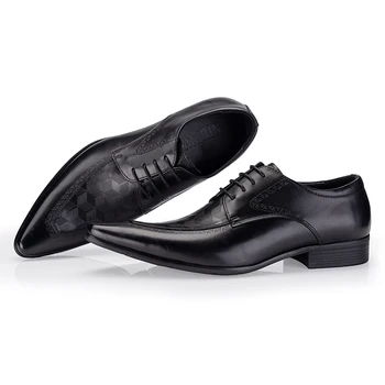 

Fashion Wedding Party Shoes Genuine Cow Leather Mens Dress Shoes Formal Business Work Male Flats Men's Oxford Shoes