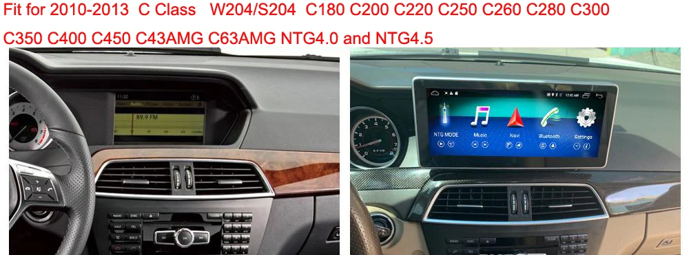 10,25 дюймов 4+ 64G Android дисплей для Mercedes Benz GLC C Class W204 S204 2007- автомобильный радиоэкран с gps навигацией Wifi