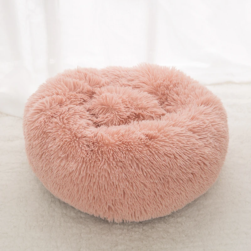 Comfortable Cushion Plush round Super Soft Dog Bed Kennel Deep Sleep House cotton Mats Sofa For Basket Pet house | Дом и сад