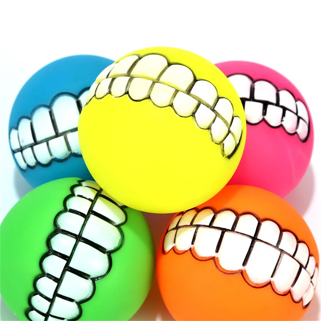 Смешная собачка мяч зубы силиконовая игрушка звук собаки игры, игрушки Забавный мяч для питомцев различные цвета счастье expression.#4