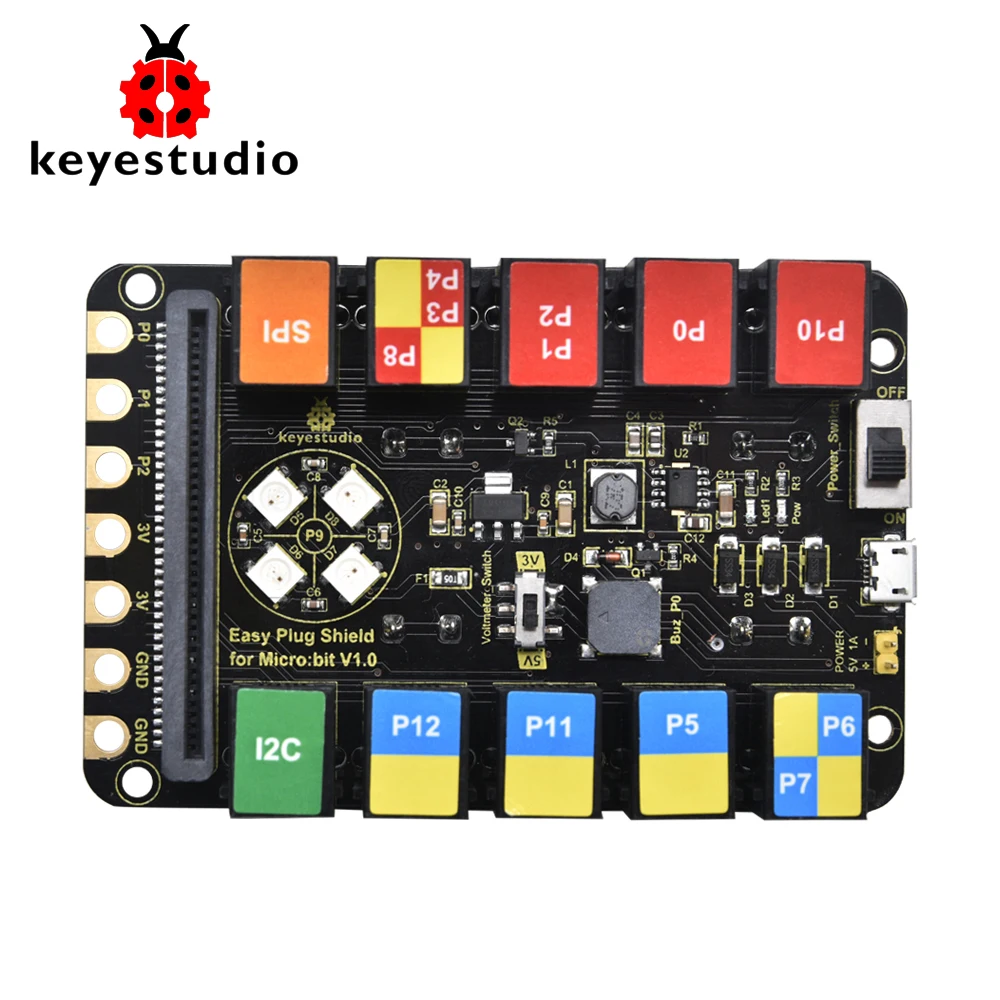 Keyestudio EASY Plug RJ11 6P6C Shield V1.0 для Micro:bit|Интегральные схемы| |