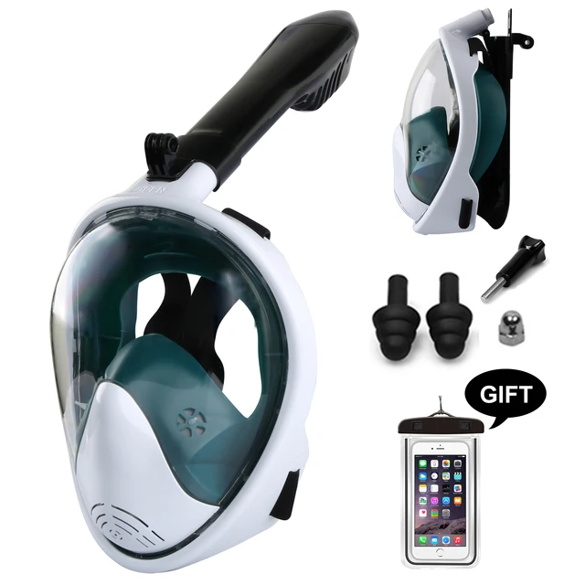 US $10.31 2020 New Underwater Scuba Anti Fog Full Face Diving Mask Snorkeling Set Respiratory masks Safe and 