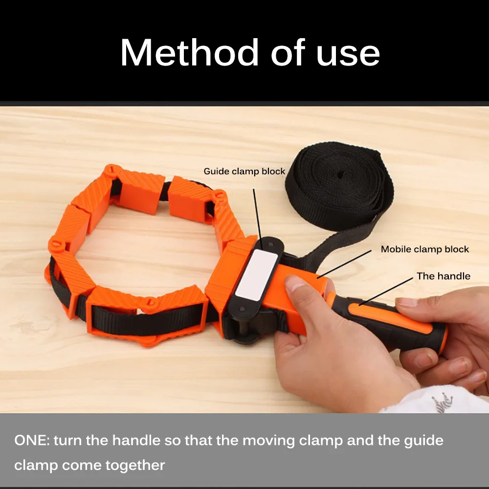 

1pc Multifunction belt clamp Woodworking Quick Adjustable Band Clamp Polygonal clip 90 Degrees Angle Corner Photo Frame Clips