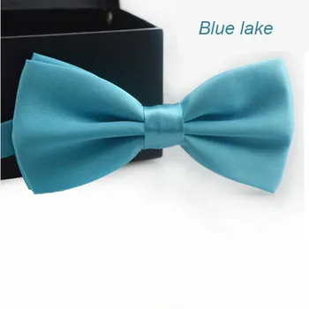 

Classic Fashion Novelty Mens Adjustable Tuxedo Wedding Bow Tie Necktie Lake Blue Satin gift Plaids Multicolor Adjust Neck Bow