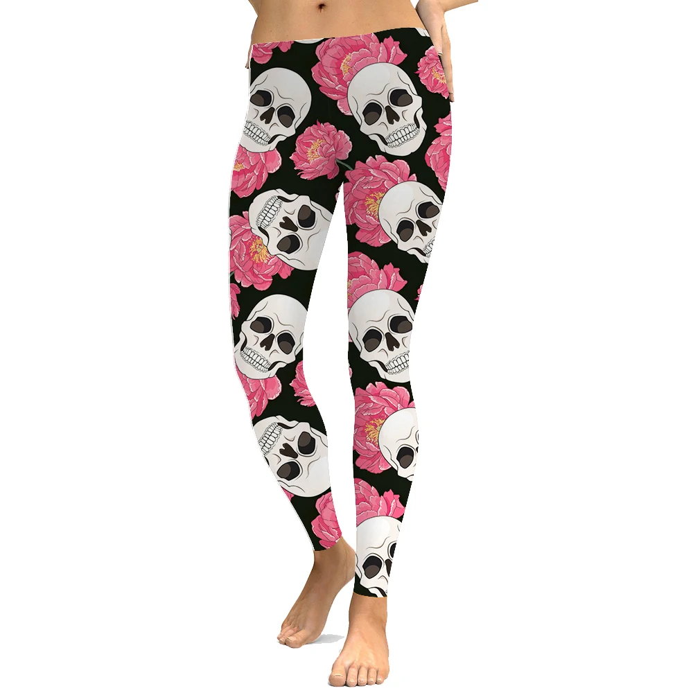 Sexy Leggings Women's Indian Skull Leggings Digital Print Pants Trousers Stretch Pants Plus Size