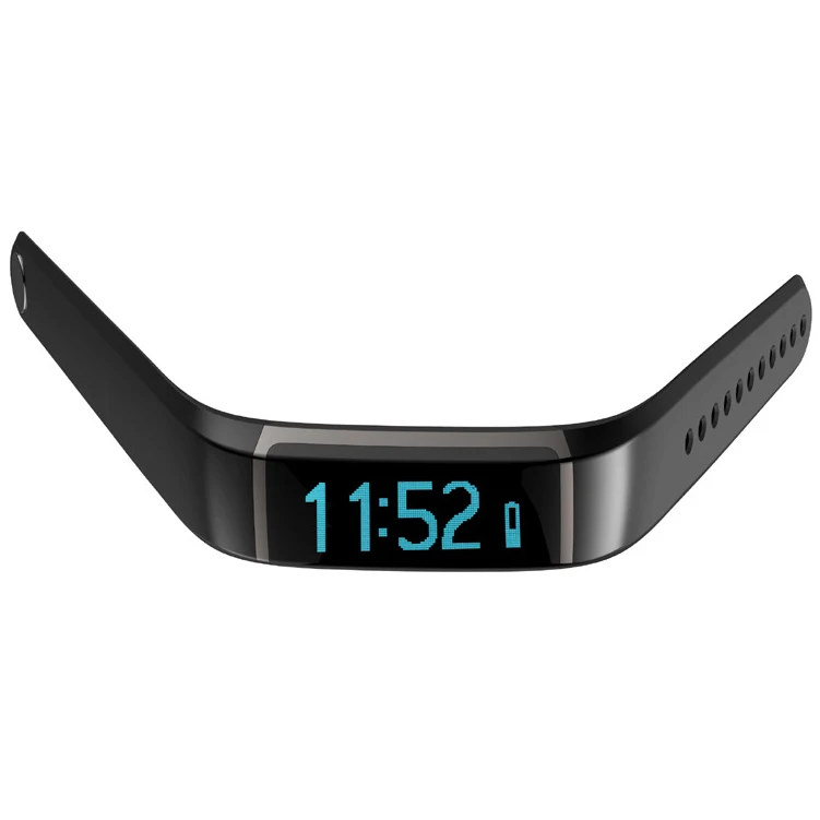 FSTENPUS умный Браслет OLED экран martband фитнес-шейкер Bluetooth Спорт Водонепроницаемый мониторинг сна Мониторинг движения - Цвет: Черный