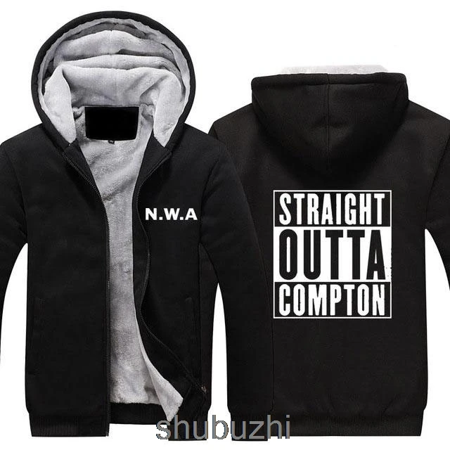 Прямая Из Compton NWA утепленная толстовка хип-хоп Тупак Легенда дизайн теплый флис пальто на молнии Толстовка