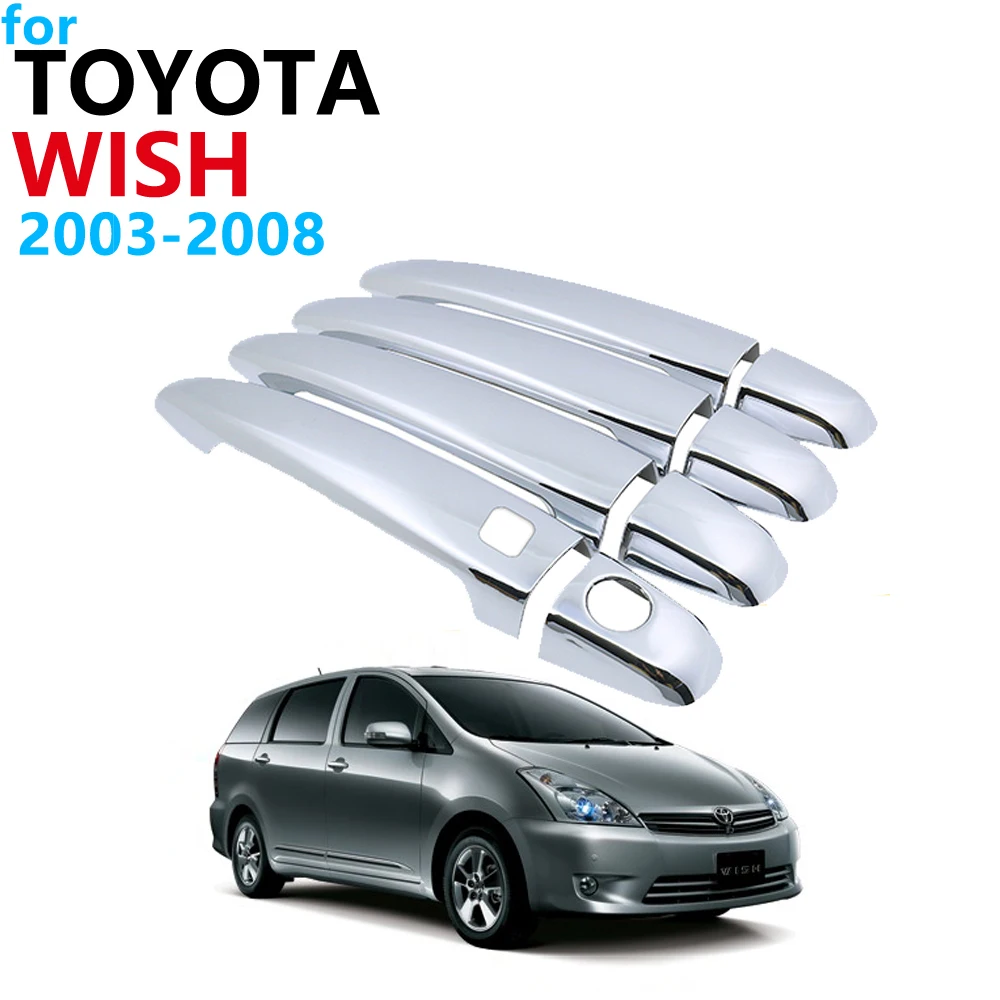 Роскошный хромированный комплект обшивки внешней ручки для Toyota Wish AE10 10 2003 ~ 2008