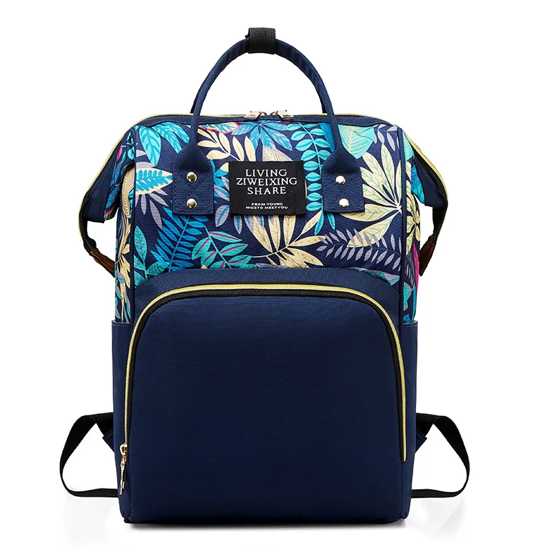 

Cross Border Diaper Bag Multi-functional New Style Multi-functional Waterproof Printed Backpack Fashion Large Capacity Mom Trave