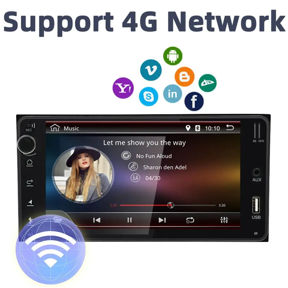 Excellent Bosion Android 8.1 car dvd for toyota corolla 2 Din Universal car radio with navigation Bluetooth Wifi BT car stereo gps player 1