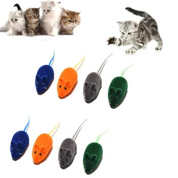 

5 pieces / batch of mini colorful cat toys flocking fake mouse toys cat kittens funny toys pet cat products cat appliance