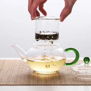 

7 Pcs/Set Handmade Teapot Set Heat-Resisting Warmer Clear Glass Tea Leaf Tea Pot Tool Kettle Set