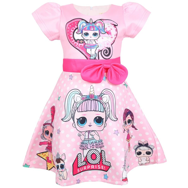 Baby Infantil Children Cartoon Dresses Lol Girl Wedding Party Princess Girls Dress Vestido Little Xmas Clothes |