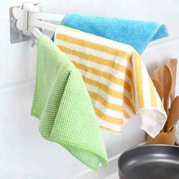 

Self-Adhesive Rotating Towel Rack Multifunctional Rag Rack Punch-Free Hanger Towel Rack Towel Bar For Bathroom