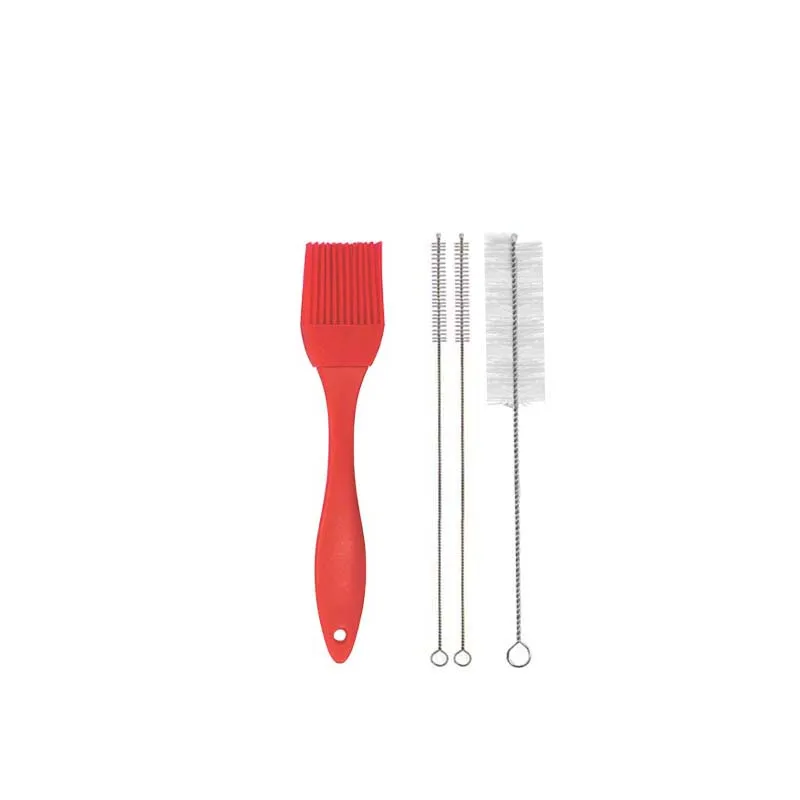3Brush Инжектор мяса шприц птицы маринада ароматизатор нержавеющая сталь мясо приправа инжектор барбекю комплект с 5 игл - Цвет: 3Brush