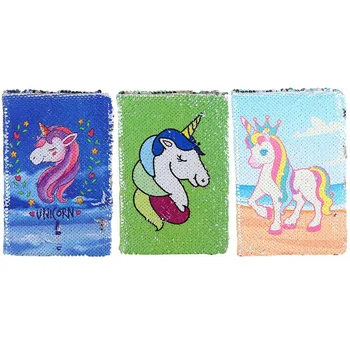 

Cute Sequins Cover Unicorn Notebook Planner Agenda Diary Journal School office Writing Learning Stationery