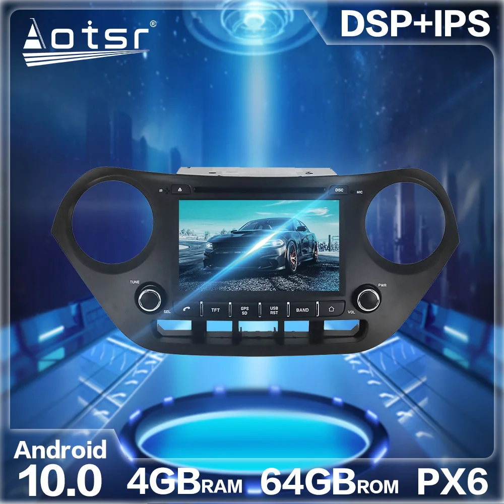 Автомобильный GPS навигатор Android 10 0 4 Гб + 64 ГБ автомобильный стерео HD