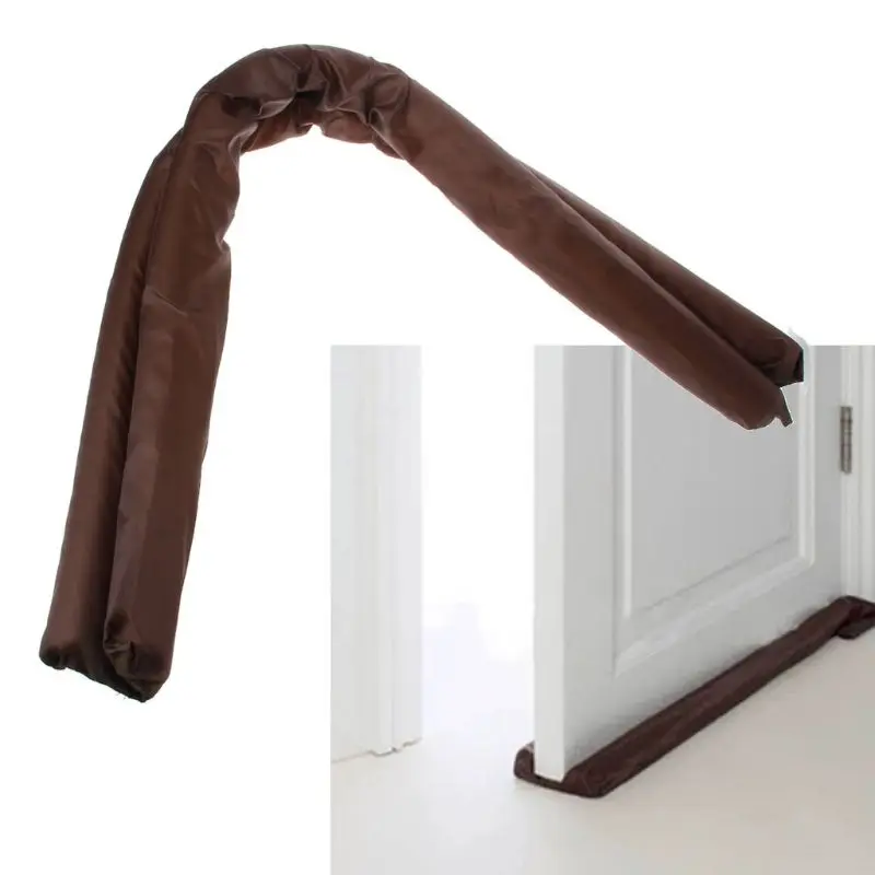 

35" Brown Under Door Draft Blocker Stopper Reduce Noise Window Breeze Blocker