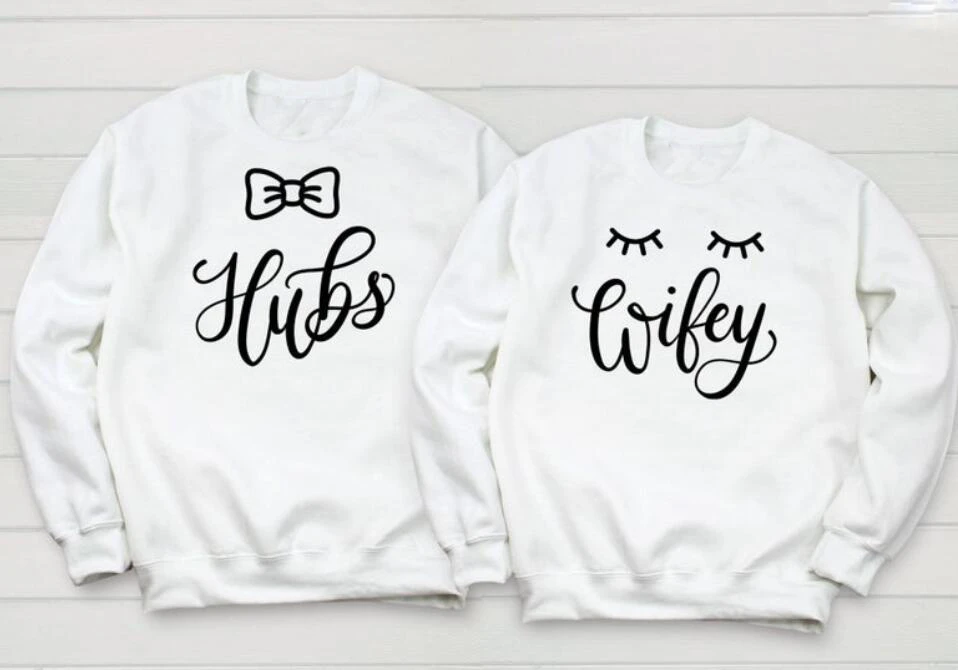 con capucha para pareja de novios, bujes, sudadera Unisex, moda otoño, Tops de él y ella, Jersey de algodón estilo otoño|Sudaderas con capucha y sudaderas| - AliExpress