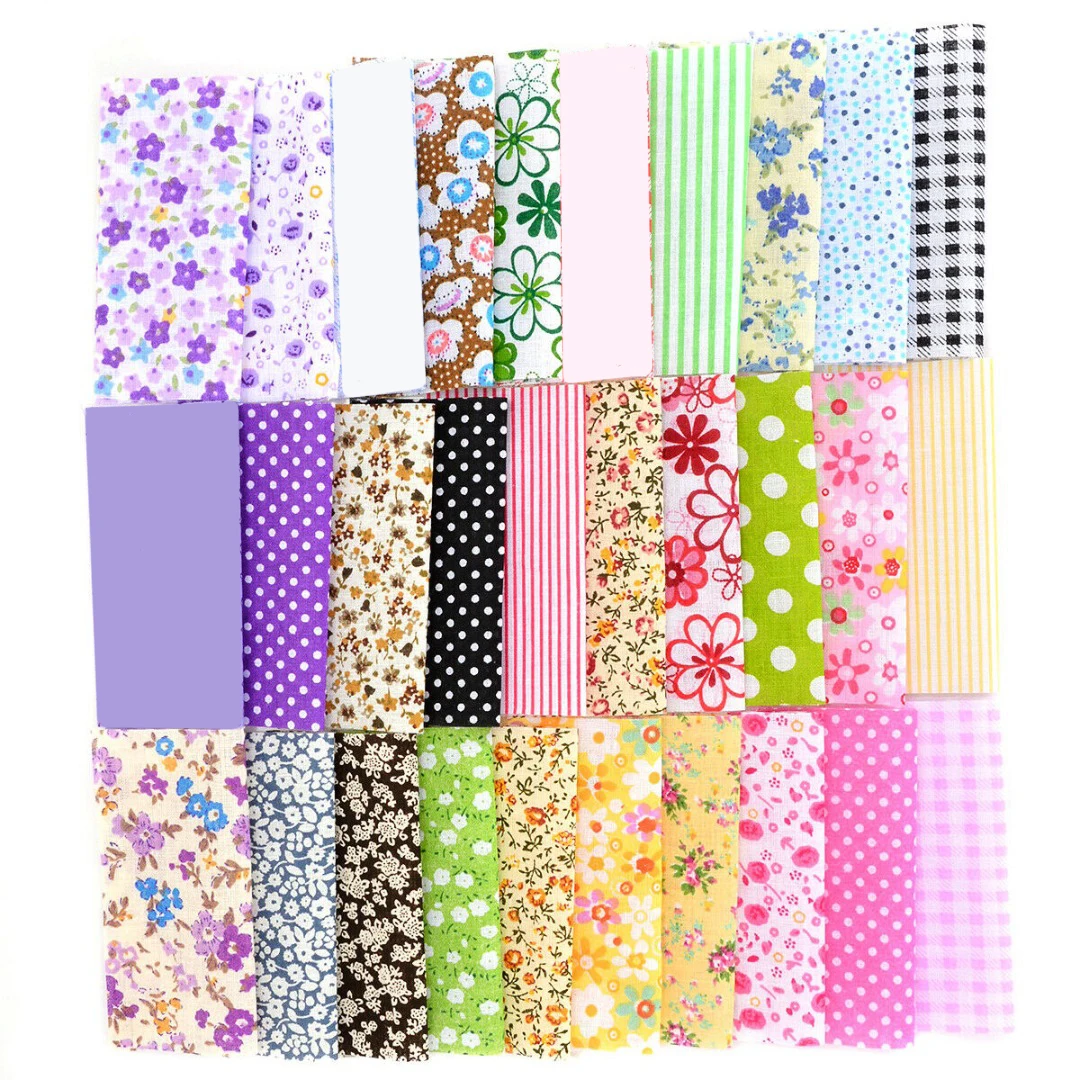 50PCS 10x10cm Square Floral Cloth DIY Quilting Garden Floral Style Cotton fabric Patchwork Plain Cloth For DIY Handcraft Sewing