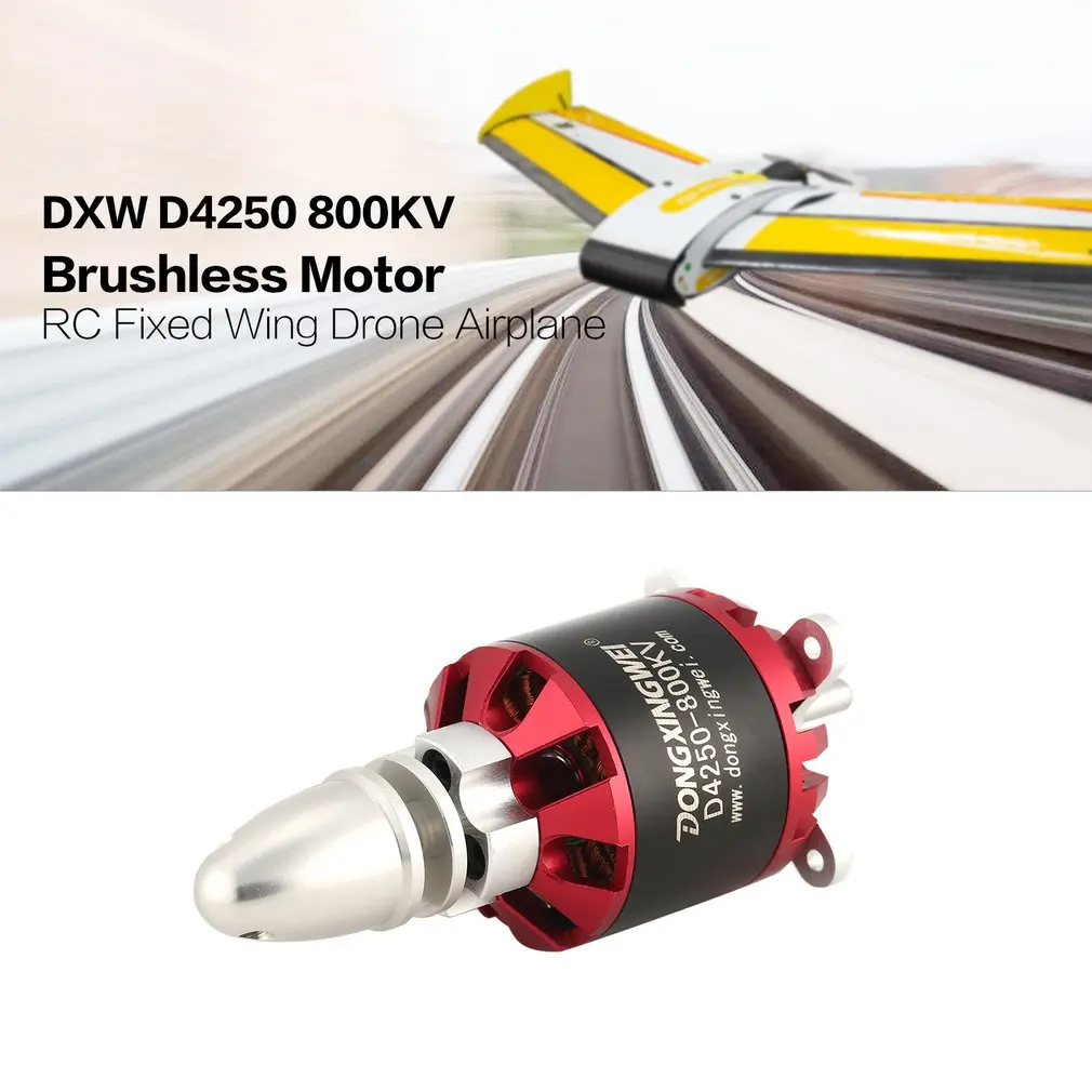 DXW D4250 800KV 3-7S Outrunner бесщеточный двигатель для RC FPV неподвижного крыла дрона