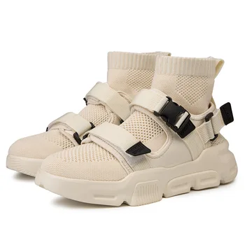 

Sport Athletic Running Shoes Men Flying Weaving Sock Sneakers Breathable Jogging Trainers Male Boy Cool Walking Footwear