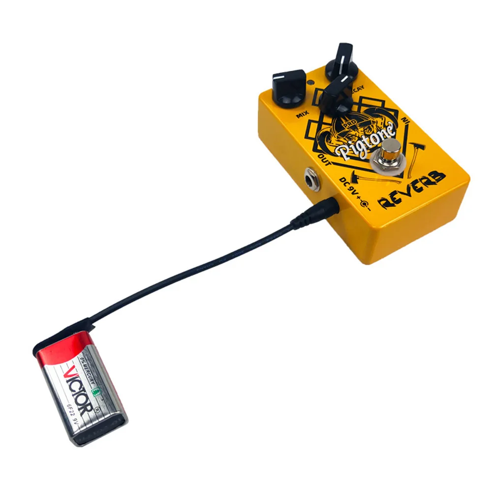 9V Battery Clip Connector Converter Power Supply Cable for Guitar Effect Pedal