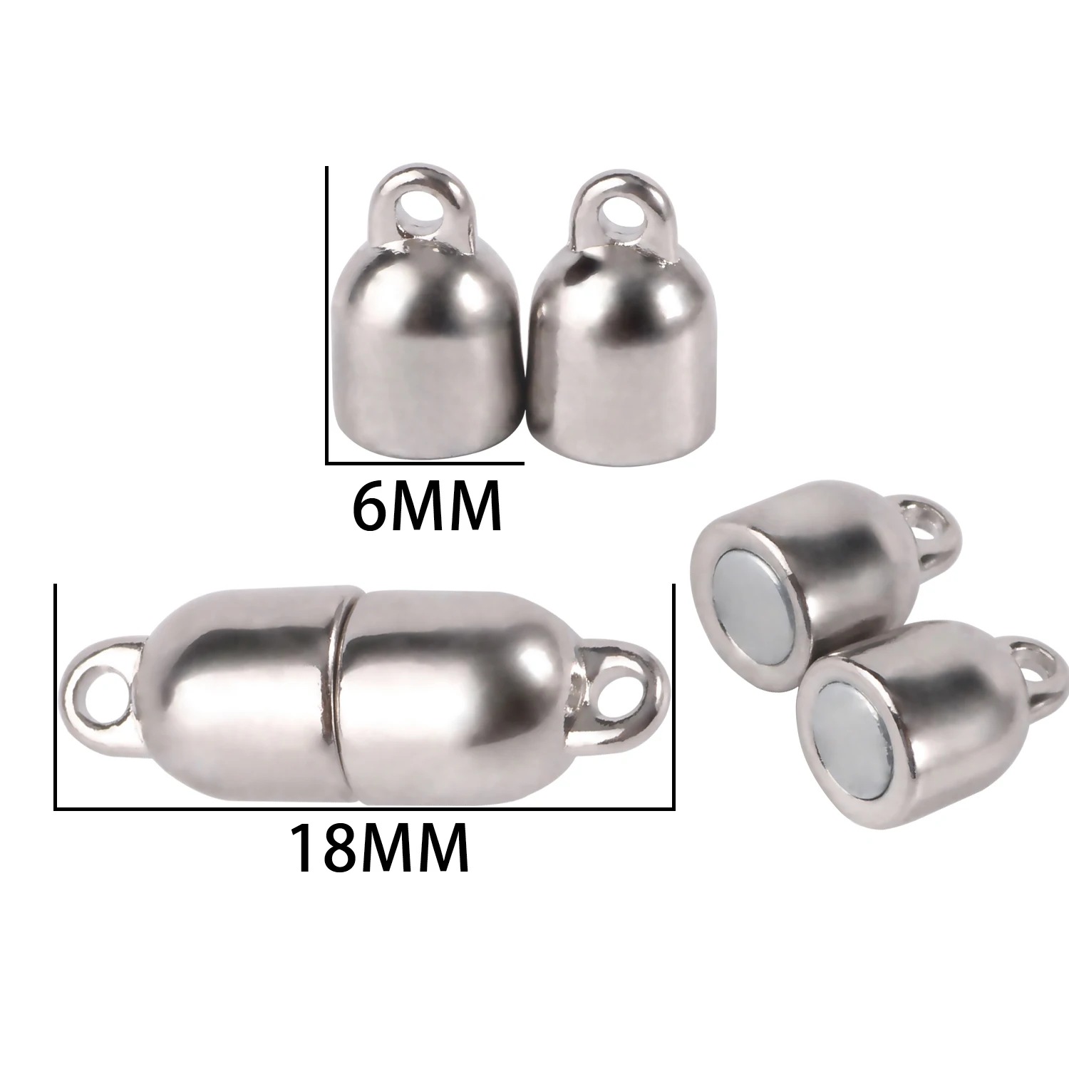 UNICRAFTALE 12 Ganci A S In Acciaio Inox Per Gioielli Fai Da Te | 2 Colori (Oro E Acciaio) | Connettori 29 Mm Per Collane E Bracciali - 2