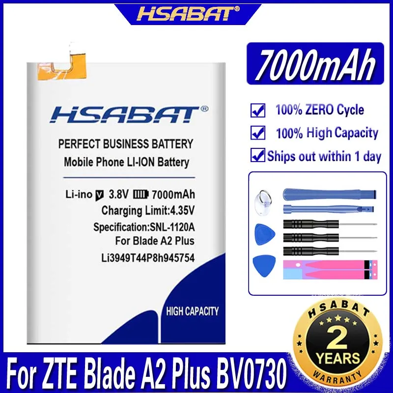 Аккумулятор HSABAT Li3949T44P8h945754 7000 мАч для ZTE Blade A2 Plus BV0730 A2Plus батареи A610 | Мобильные