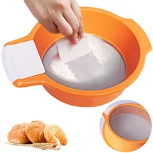 Кондитерские инструменты сито ажурная сетка глазурь сахарная Кухня из нержавеющей стали сито для муки фильтр с двойной ручкой кофе посуда для выпечки