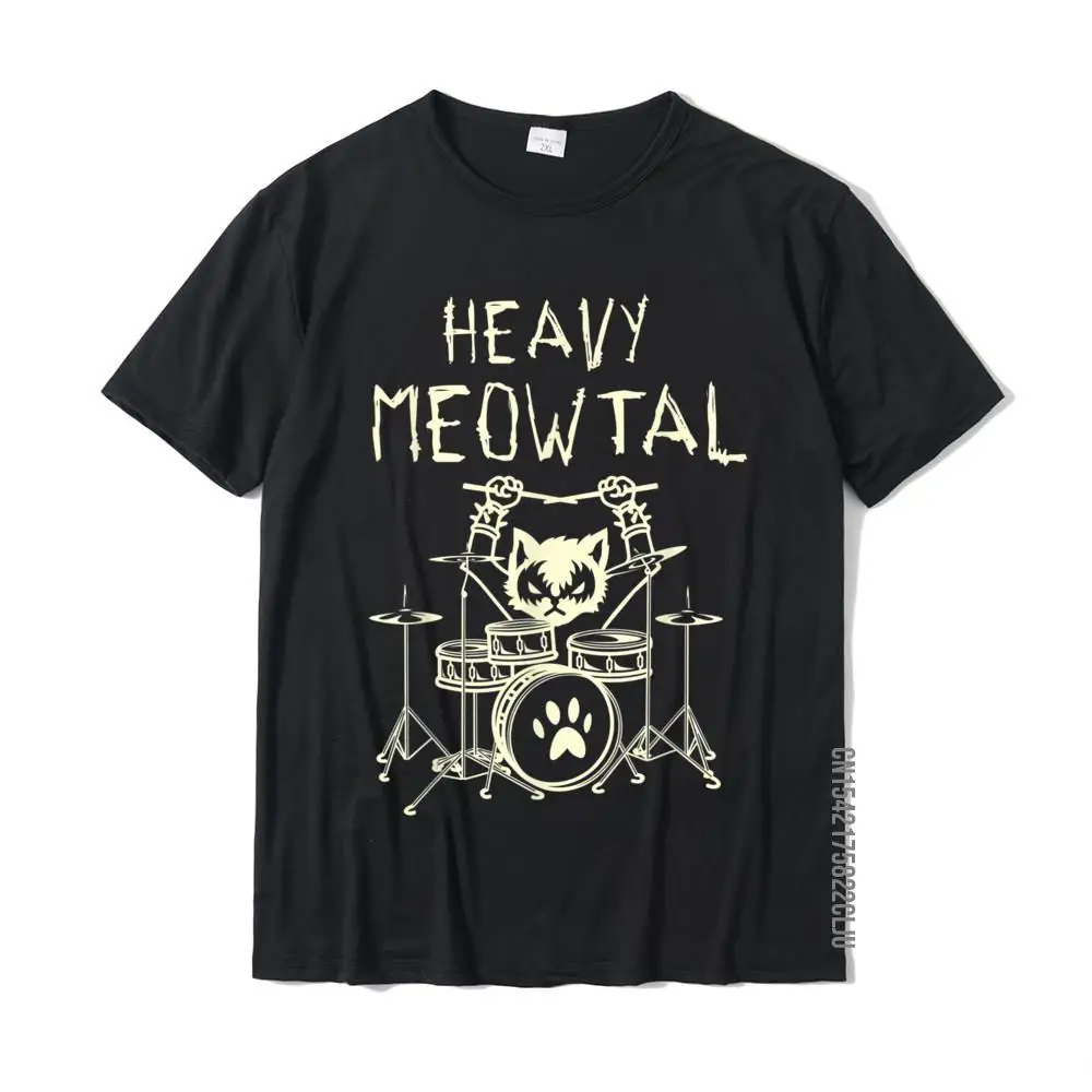 Design Summer Short Sleeve T Shirt Summer O-Neck 100% Cotton Men T Shirts Summer Tee-Shirt Plain Free Shipping Heavy Meowtal Cat Metal Music Gift Idea Funny Pet Owner T-Shirt__36191 black