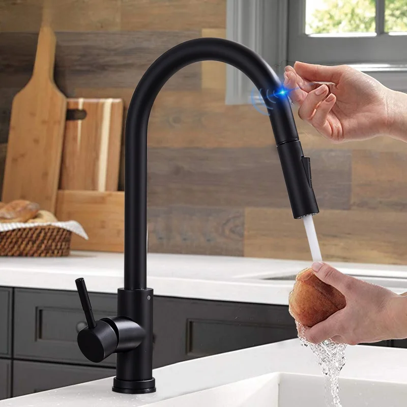 Touch sensor kitchen faucet