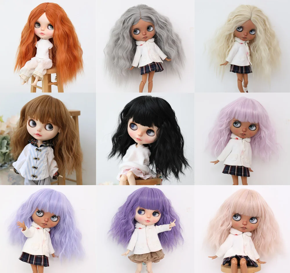 9-10 inch Blyth Wig A Collection Of Instant Curly Hair